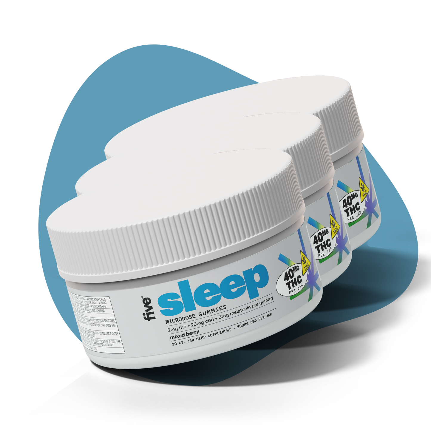 Three containers of THC microdose Sleep Gummies 